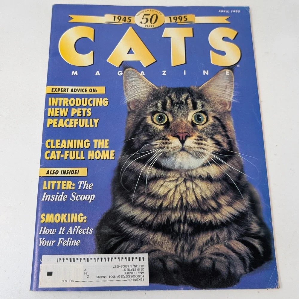 Cats‎ Magazine April 1995 DeLane Matthews Vintage 1990s 90s 50h Anniversary